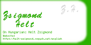 zsigmond helt business card